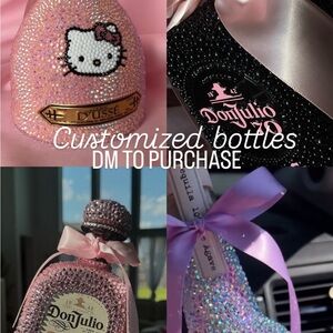 Customized Hello Kitty and Don Julio Bottles